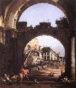 BELLOTTO, Bernardo Capriccio of the Capitol oil painting